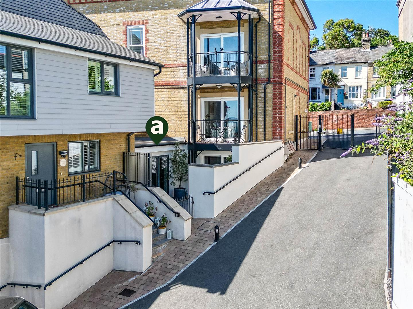 Parking Entrance & Rear Of Apartment Entry